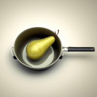 pear in a pan